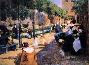 Federico zandomeneghi Place dAnvers oil painting